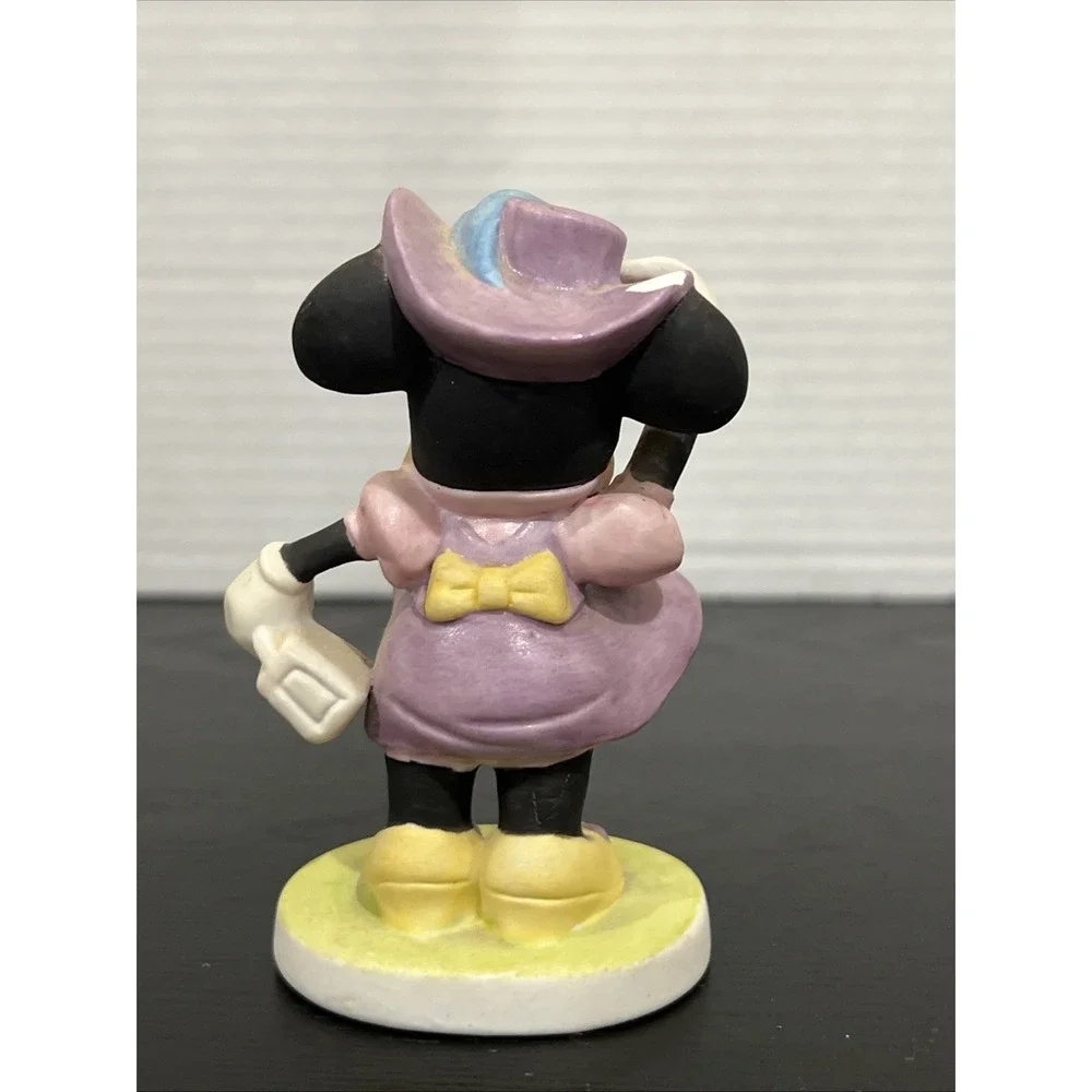 Vintage Walt Disney‎ Productions Minnie Mouse Bisque Porcelain Figurine 4